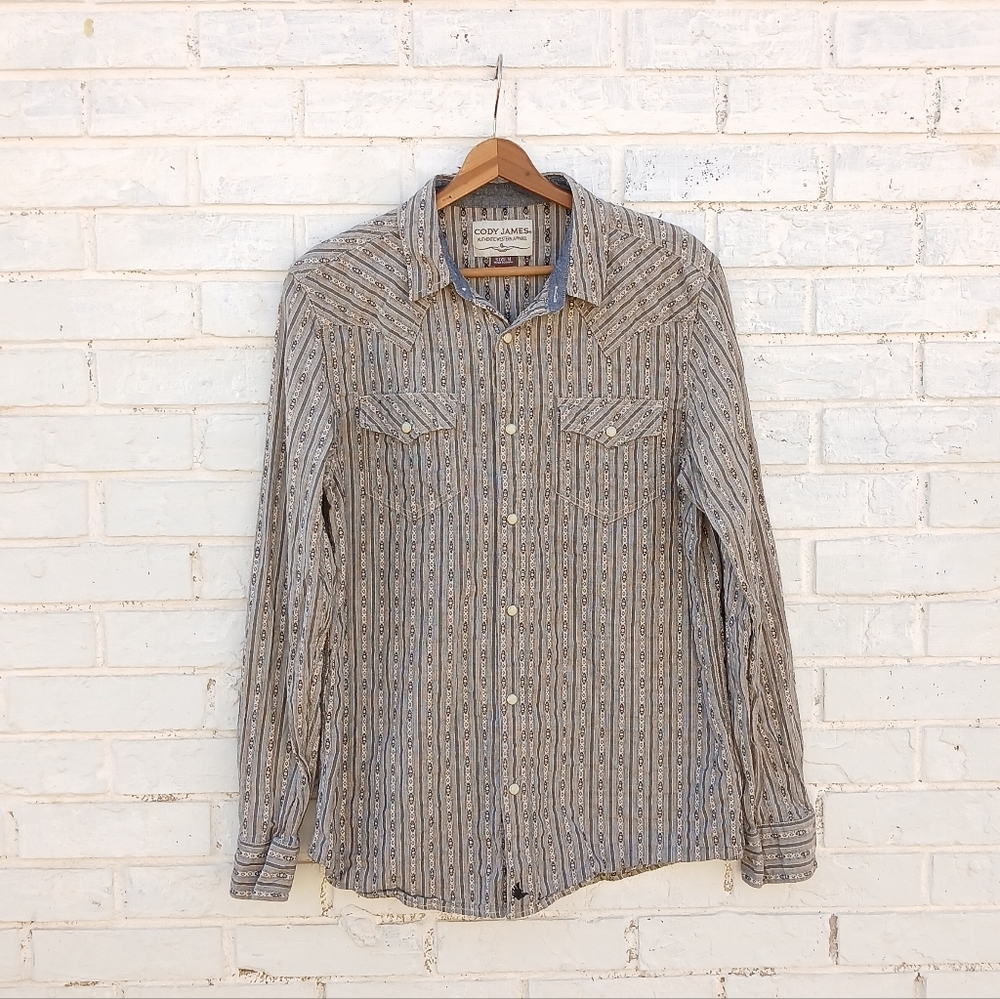 Cody James Western Pearl Snap Shirt Medium